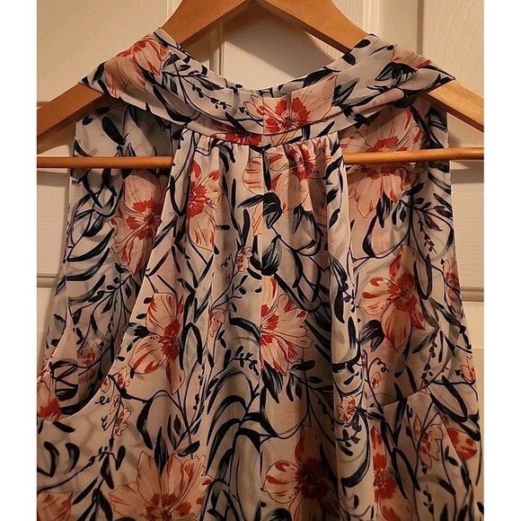 Cabi Womens XS Summer Top Sleeveless Floral Lightweight Breathable blue red - Picture 3 of 8